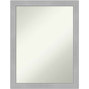 Amanti Art Narrow Non-Beveled Rectangle Framed Bathroom Wall Mirror