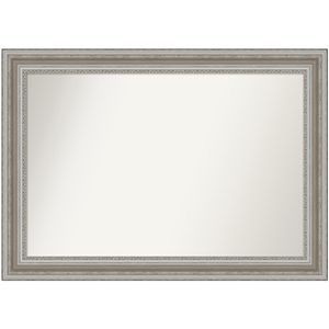 Amanti Art Non-Beveled Rectangle Framed Bathroom Wall Mirror