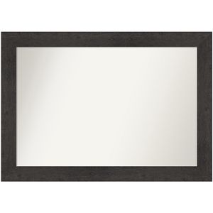 Amanti Art Non-Beveled Rectangle Framed Bathroom Wall Mirror