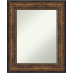Amanti Art Non-Beveled Rectangle Framed Bathroom Wall Mirror
