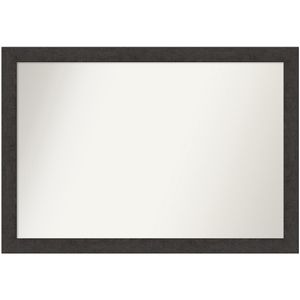 Amanti Art Narrow Non-Beveled Rectangle Framed Bathroom Wall Mirror
