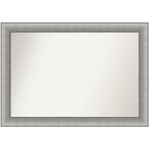 Amanti Art Non-Beveled Rectangle Framed Bathroom Wall Mirror