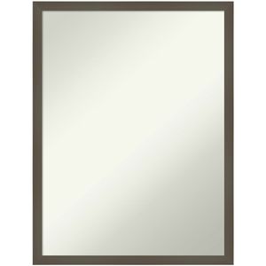 Amanti Art Non-Beveled Rectangle Wood Framed Bathroom Wall Mirror