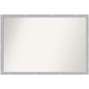 Amanti Art Narrow Non-Beveled Rectangle Framed Bathroom Wall Mirror