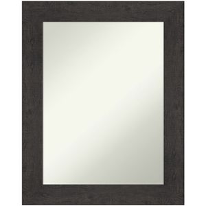 Amanti Art Non-Beveled Rectangle Framed Bathroom Wall Mirror