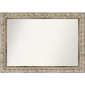 Amanti Art Non-Beveled Rectangle Wood Framed Bathroom Wall Mirror