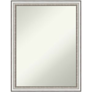 Amanti Art Narrow Non-Beveled Rectangle Framed Bathroom Wall Mirror