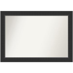 Amanti Art Non-Beveled Rectangle Framed Bathroom Wall Mirror