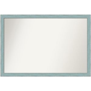 Amanti Art Non-Beveled Rectangle Wood Framed Bathroom Wall Mirror