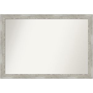 Amanti Art Narrow Non-Beveled Rectangle Framed Bathroom Wall Mirror