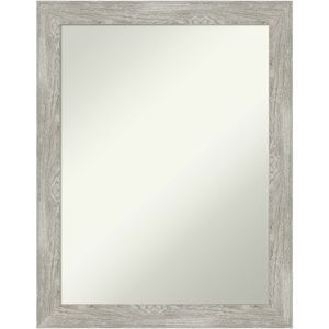 Amanti Art Narrow Non-Beveled Rectangle Framed Bathroom Wall Mirror