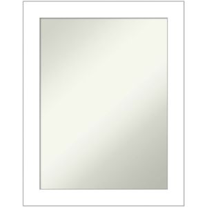 Amanti Art Non-Beveled Rectangle Framed Bathroom Wall Mirror