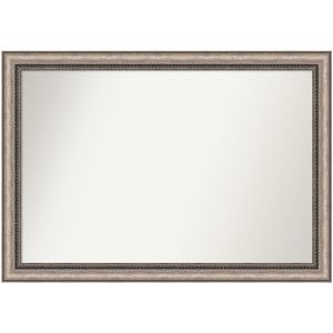 Amanti Art Non-Beveled Rectangle Framed Bathroom Wall Mirror