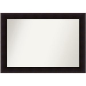 Amanti Art Non-Beveled Rectangle Wood-Framed Bathroom Wall Mirror