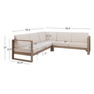Linon Boleyn Outdoor Sectional Sofa