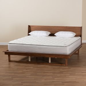 Baxton Studio Macayle Mid-Century Modern King Size Platform Bed