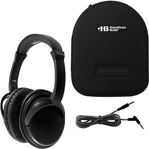 Hamilton Buhl Deluxe Active Noise-Cancelling Headphones with Case - Stereo - Mini-phone (3.5mm) - Wired - 32 Ohm - 50 Hz 20 kHz - Over-the-head - Bina