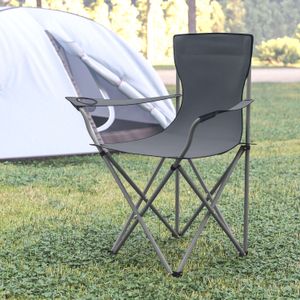 Flash Furniture Quad Folding Camping Chair With Armrest Cupholder