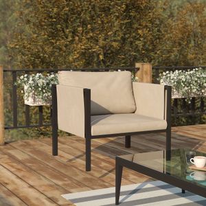 Flash Furniture Lea Indoor/Outdoor Patio Chair With Storage Pockets