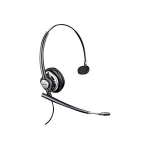 Plantronics® EncorePro HW710 Monaural Over-The-Head Customer Service Headset, 78712-101, Gray