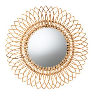bali & pari Bora Modern Bohemian Round Wall Mirror