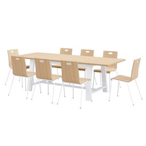 KFI Studios Midtown Dining Table With 8 Chairs