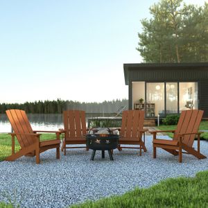 Flash Furniture 5-Piece Charlestown Adirondack Chair Set