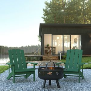 Flash Furniture 3-Piece Charlestown Adirondack Chair Set