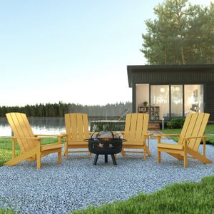 Flash Furniture 5-Piece Charlestown Adirondack Chair Set