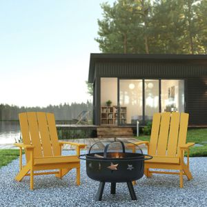 Flash Furniture 3-Piece Charlestown Adirondack Chair Set