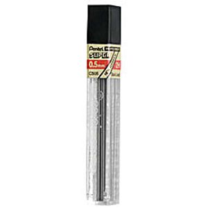 Pentel® Super Hi-Polymer® Leads, 0.5 mm, 2H, Hard, 12 Leads Per Tube