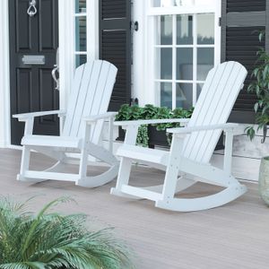 Flash Furniture Savannah All-Weather Adirondack Rocking Chairs