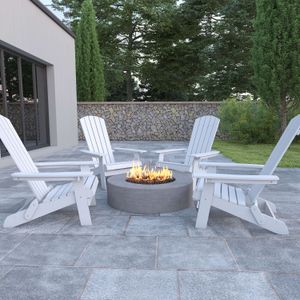 Flash Furniture Charlestown All-Weather Poly Resin Folding Adirondack Chairs