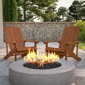 Flash Furniture Charlestown All-Weather Poly Resin Wood Adirondack Chairs