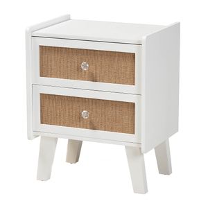 Baxton Studio Balta 2-Drawer Nightstand