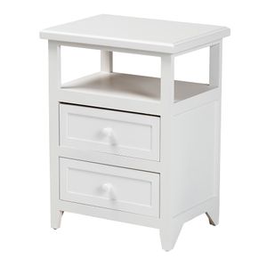Baxton Studio Karsen 2-Drawer Nightstand