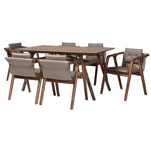 Baxton Studio Marcena 7-Piece Dining Set