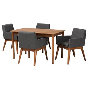 Baxton Studio Dorina 5-Piece Dining Set