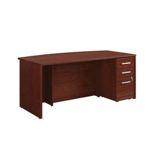 Sauder® Affirm Collection 72"W Executive Bowfront Desk With 3-Drawer Mobile Pedestal File