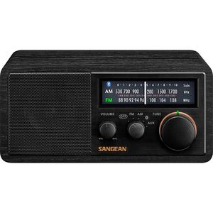 Sangean SG-118 FM / AM / Aux-in / Bluetooth Wooden Cabinet Receiver - Wired/Wireless - Near Field Communication - Headphone - Table Top