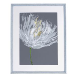 Lorell® White Flower Design Framed Abstract Art