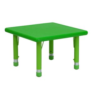 Flash Furniture 24" Square Plastic Height-Adjustable Activity Table