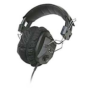 Califone 24Pk Califone Disposable Cloth Earcup Covers Diameter 2.2-3.7In - 24 - Black - Polyester Fiber