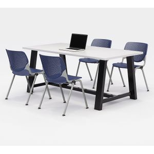 KFI Studios Midtown Table With 4 Stacking Chairs
