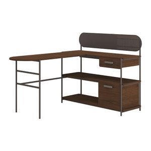 Sauder® Radial 60"W L-Shaped Corner Desk
