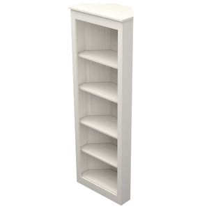 Inval America 71"H 5-Shelf Corner Bookcase