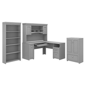 Bush Business Furniture Fairview 60"W L-Shaped Desk With Hutch