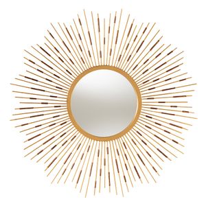 Baxton Studio Sunburst Round Accent Wall Mirror
