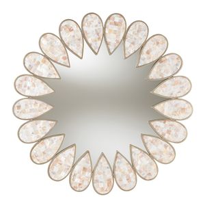 Baxton Studio Petal Round Accent Wall Mirror
