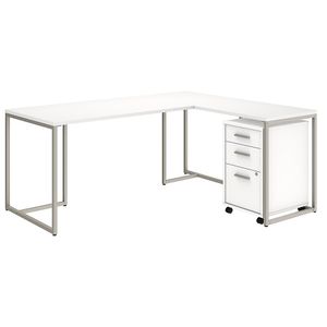Bush Business Furniture Method 72"W L-Shaped Corner Desk With Return And Mobile File Cabinet